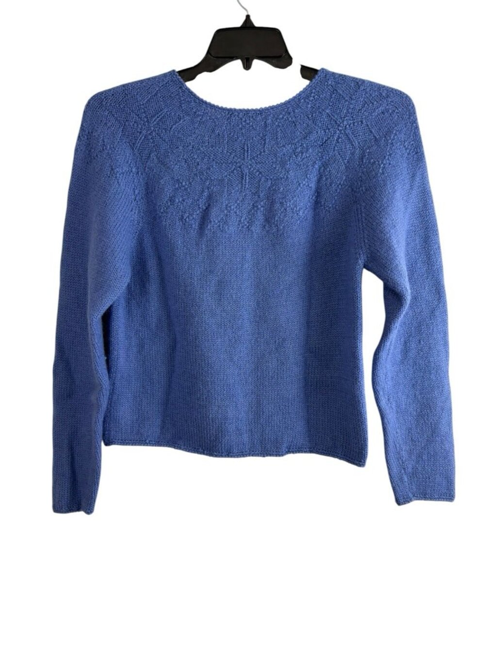 J Crew Womens Sweater Size Large Blue Long Sleeve 100% Wool Casual